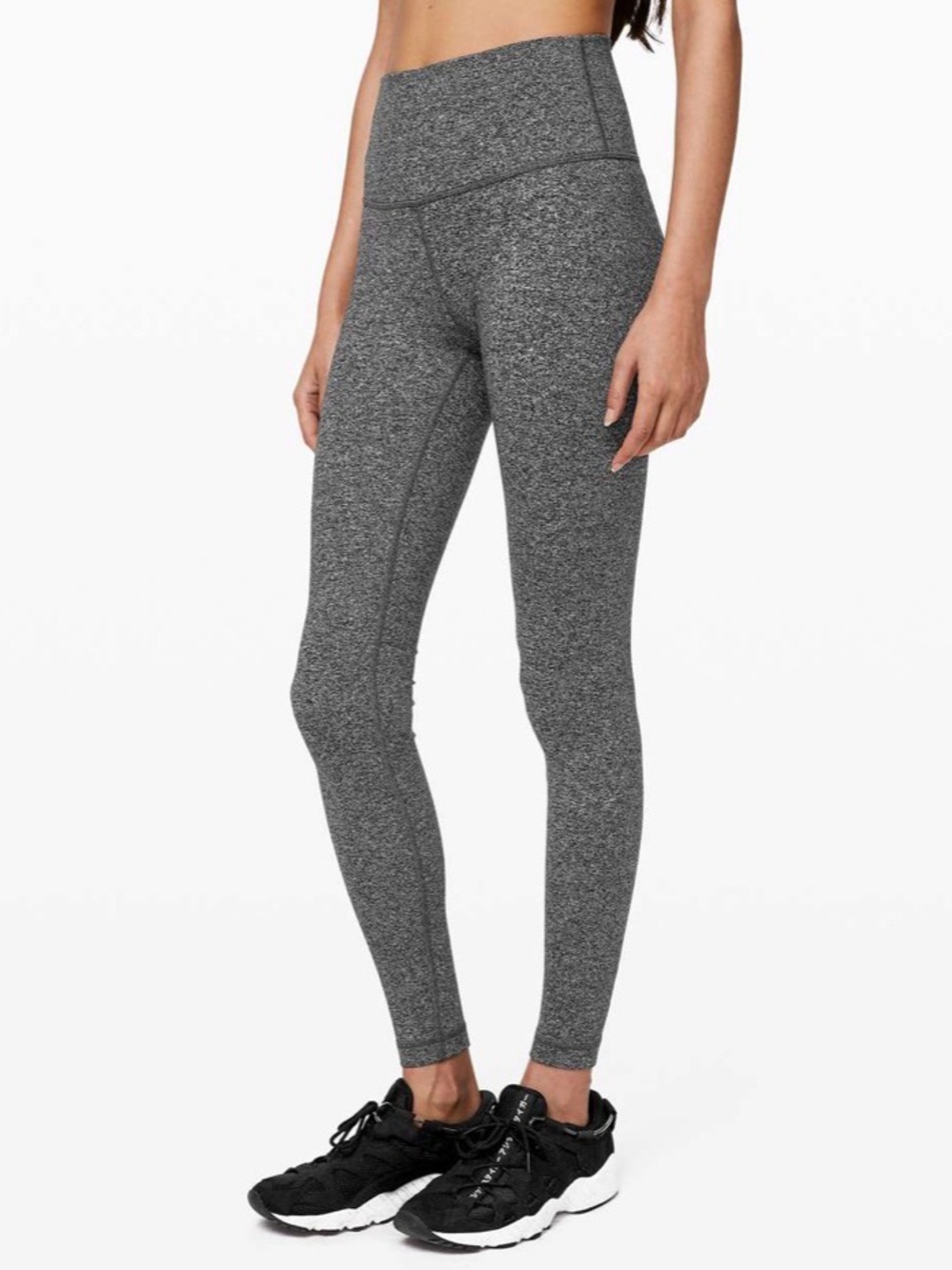 Lululemon Wunder Under High-Rise Tight 28" in Heathered Black Size 8